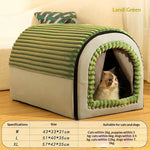 Maison Chat Fermée Isolée Hiver — Niche Chaude Confort Protection Froid 7