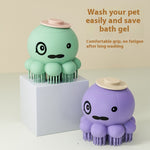 Brosse Douche Silicone Massage Chat Chien — Peigne Bain Toilettage Doux 2