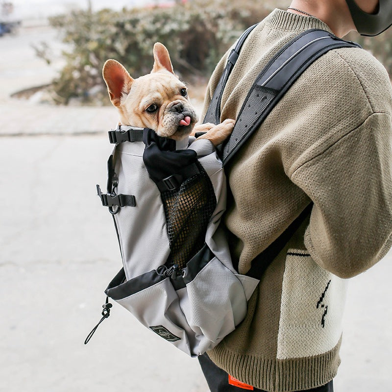 Sac à Dos Transport Chien — Portable Double Bretelle Voyage Outdoor