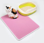 Tapis Litière Chat Double Couche EVA — Anti-Débordement Facile à Nettoyer 12