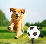 Ballon Football Chien Multifonction — Balle Corde Entraînement Extérieur 4