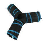 Tunnel Chat Forme Y Pliable — Jouet Exploration Nid Interactif Tissu 3