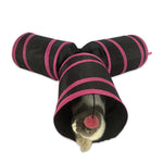 Tunnel Chat Forme Y Pliable — Jouet Exploration Nid Interactif Tissu 5