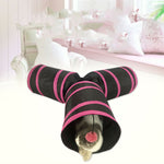 Tunnel Chat Forme Y Pliable — Jouet Exploration Nid Interactif Tissu 1