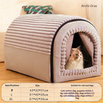 Maison Chat Fermée Isolée Hiver — Niche Chaude Confort Protection Froid 6