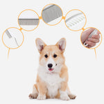 Kit Peigne Toilettage Multifonction Chien — Démêlant Inox Massage Taches Larmes 8