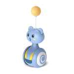 Cat Interactive Feather Toys Pet Bumbler Funny Toy Interactive Cats Toys Cat Rolling Teaser Feather Wand Toys Rotating Ball 4
