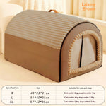 Maison Chat Fermée Isolée Hiver — Niche Chaude Confort Protection Froid 8