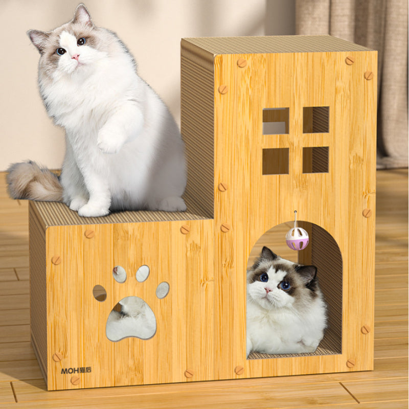 Griffoir Carton Ondulé Multifonction — Nid Scratch Board Résistant Chat