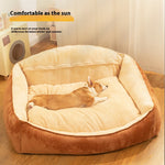 Niche Lit Chien Grande Race — Matelas Chaud Hiver Amovible Lavable Premium 2
