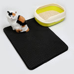 Tapis Litière Chat Double Couche EVA — Anti-Débordement Facile à Nettoyer 11