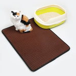 Tapis Litière Chat Double Couche EVA — Anti-Débordement Facile à Nettoyer 16