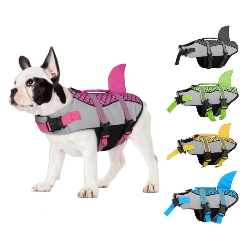 Gilet de Sauvetage Chien Requin — Veste Natation Harnais Intégré Été