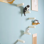 Griffoir Mural Bois Massif Sisal — Colonne Escalade Chat Fixation Murale 2