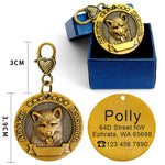 Médaille ID Métal Gravée Personnalisée Chien — Anti-Perte Carte Identité 2