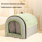 Maison Chat Fermée Isolée Hiver — Niche Chaude Confort Protection Froid 2