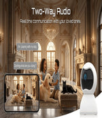 XIAOVV Indoor WiFi Surveillance Camera 2K Pet and Baby Camera with Motion Tracking 360° WiFi IP Home Cameras Night Vision 7