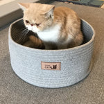 Nid Chat Corde Coton Artisanal — Corbeille Tressée Naturelle Confort Cosy 5