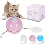 Balle LED Plumes Électrique Chat — Taquineur Automatique Rechargeable USB 4