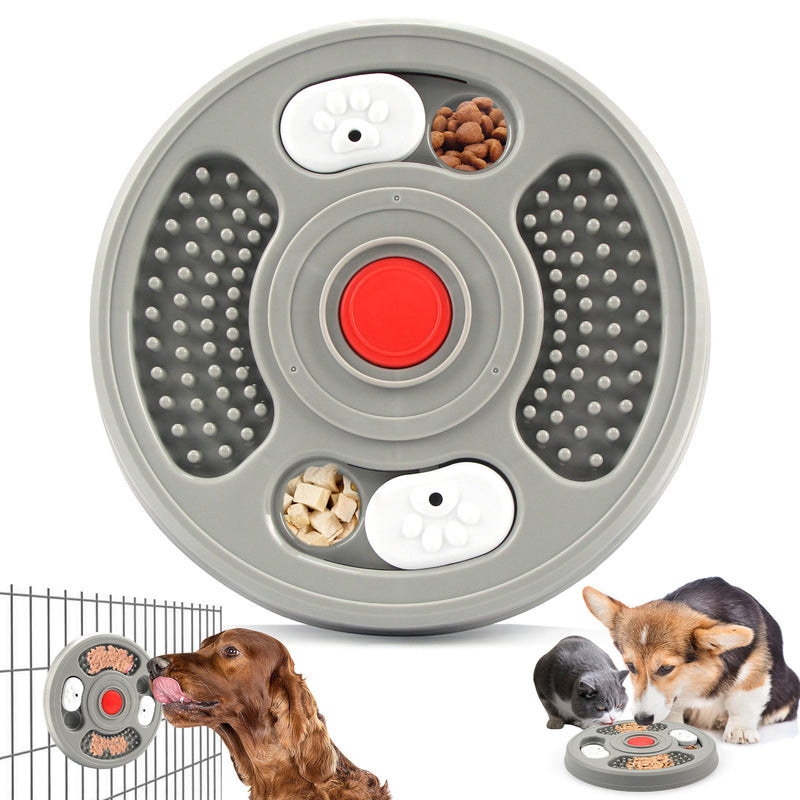 Gamelle Anti-Glouton Chien 2 en 1 — Puzzle Friandises & Tapis Léchage Anti-Stress