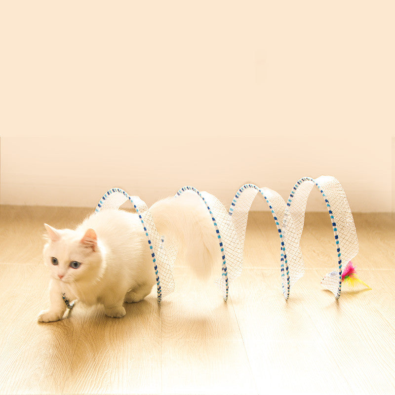 Tunnel Pliable Chat — Jouet Interactif Cachette Stimulation & Exploration