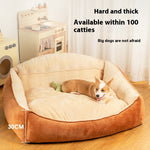 Niche Lit Chien Grande Race — Matelas Chaud Hiver Amovible Lavable Premium 3