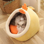 Maison Chat Villa Semi-Fermée — Nid Amovible Lavable Confort Toutes Saisons 3