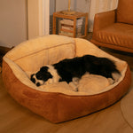 Niche Lit Chien Grande Race — Matelas Chaud Hiver Amovible Lavable Premium 6