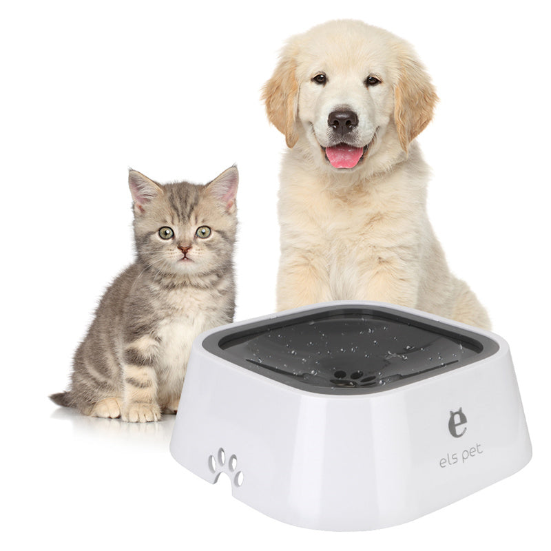 Gamelle Eau Flottante Anti-Débordement 1.5L — Distributeur Fontaine Chat Chien