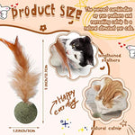 Jouet Catnip Plumes Chat — Lollipop Herbe à Chat Naturelle Compressée Kicker 8