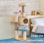 Arbre à Chat Luxe en Bois Massif — Griffoir Lit Perchoir Design Premium 6