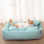 Nid Chat Semi-Fermé — Coussin Tapis Confort Douillet Toutes Saisons 2