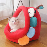 Maison Chat Villa Semi-Fermée — Nid Amovible Lavable Confort Toutes Saisons 6