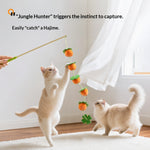 Baguette Taquine Chat Bois Massif — Canne Longue Design Récolte Abondante 4