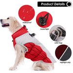 Manteau Réversible Chien Hiver — Veste Matelassée Waterproof Coupe-Vent Chaud 3