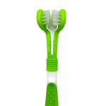 Brosse à Dents Silicone Doigt & Triple Tête Chien — Nettoyage Dentaire Complet 3