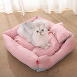 Nid Chat Semi-Fermé — Coussin Tapis Confort Douillet Toutes Saisons 3