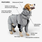 Combinaison Imperméable Chien Réfléchissante — Vêtement Pluie Soleil Toutes Tailles 5