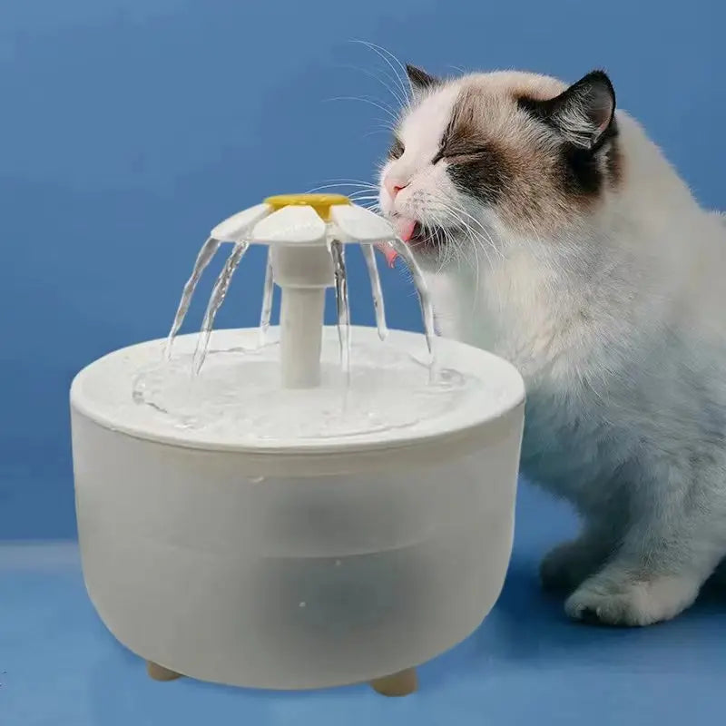 Fontaine Eau Chat Automatique Filtrée USB 1200ml — Silencieuse Recyclage Continu