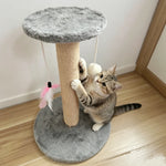 Vertical Cat Scratching Post Cat Climbing Structure Small Cat Tree Tower for Kittens with Hanging Balls and Toys Pet Furniture 4