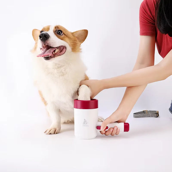 Nettoyeur de Pattes Chien Portable Silicone — Nettoyage Automatique 1 Clic