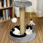 Vertical Cat Scratching Post Cat Climbing Structure Small Cat Tree Tower for Kittens with Hanging Balls and Toys Pet Furniture 2