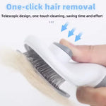 Brosse Démêloir Auto-Nettoyant Chien Chat — Toilettage Poils Longs Courts 4