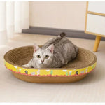 Griffoir Chat Carton Ondulé Oval — Protection Meubles Nid Résistant 2