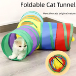 Tunnel de Jeu Pliable pour Chat — Anti-Anxiété Exercice Interactif 2