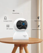 XIAOVV Indoor WiFi Surveillance Camera 2K Pet and Baby Camera with Motion Tracking 360° WiFi IP Home Cameras Night Vision 1