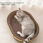 Griffoir Chat Carton Ondulé Oval — Protection Meubles Nid Résistant 1