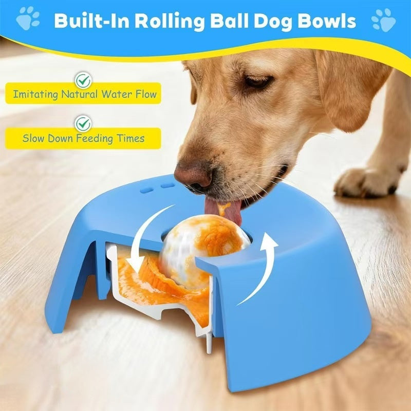 Bol Léchage Os Bouillon Chien — Gamelle Liquide Antidérapante Slow Feeder