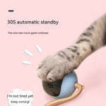 Balle Électrique Interactive Chat — Jouet Automatique Rotatif Stimulation 3