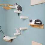 Griffoir Mural Bois Massif Sisal — Colonne Escalade Chat Fixation Murale 5